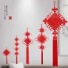 Chinese knot pendants, small red, large living room, Chinese festival, peace knot, heart-to-heart knot, interior decoration for moving into a new home, 6*6 details Picture